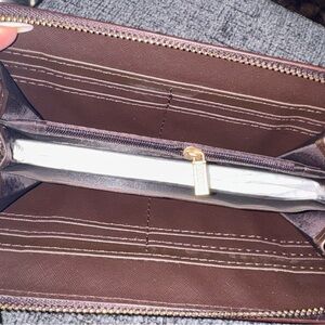 Brown Zip-Around Wallet